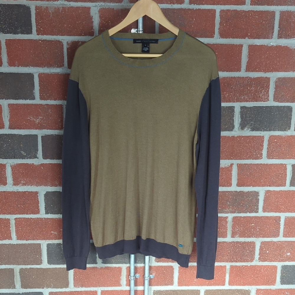 Marc By Marc Jacobs Olive and Blue Sweater